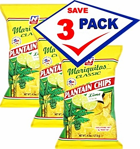 Plantain Chips with Lime 4.5 oz Pack of 3